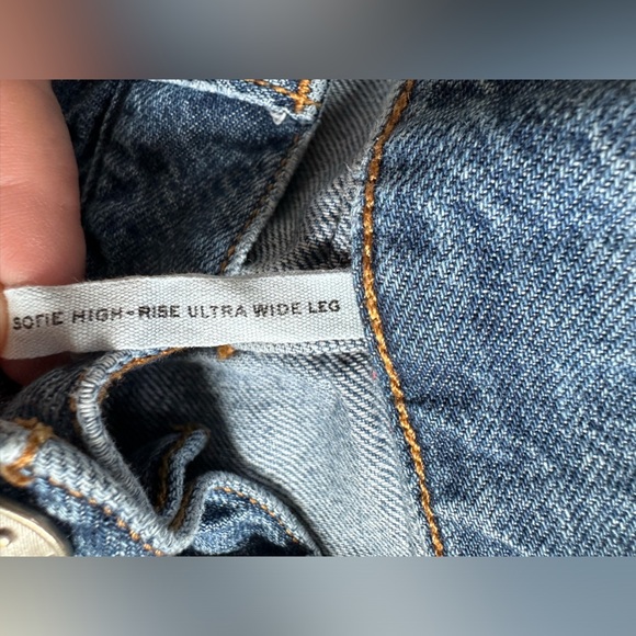 Rag & Bone Featherweight Sofie Ultra Wide Leg Jean in Otto Medium Wash Size 31 - Picture 8 of 15
